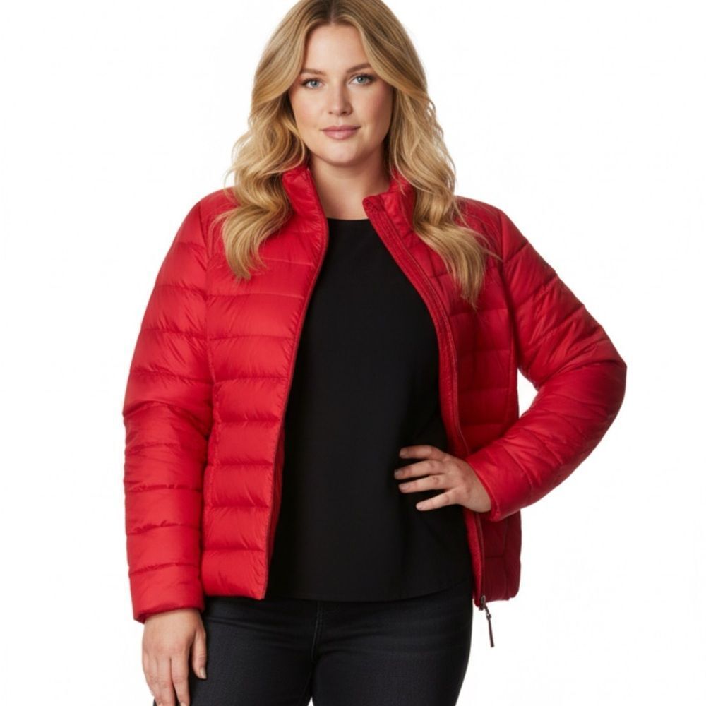 Tommy Hilfiger Women’s Lightweight Packable Down Puffer Jacket Quilted Zip Coat